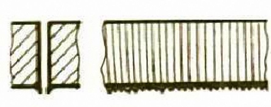 點(diǎn)滴狀的細(xì)小規(guī)則毛刺 點(diǎn)滴狀的細(xì)小規(guī)則毛刺